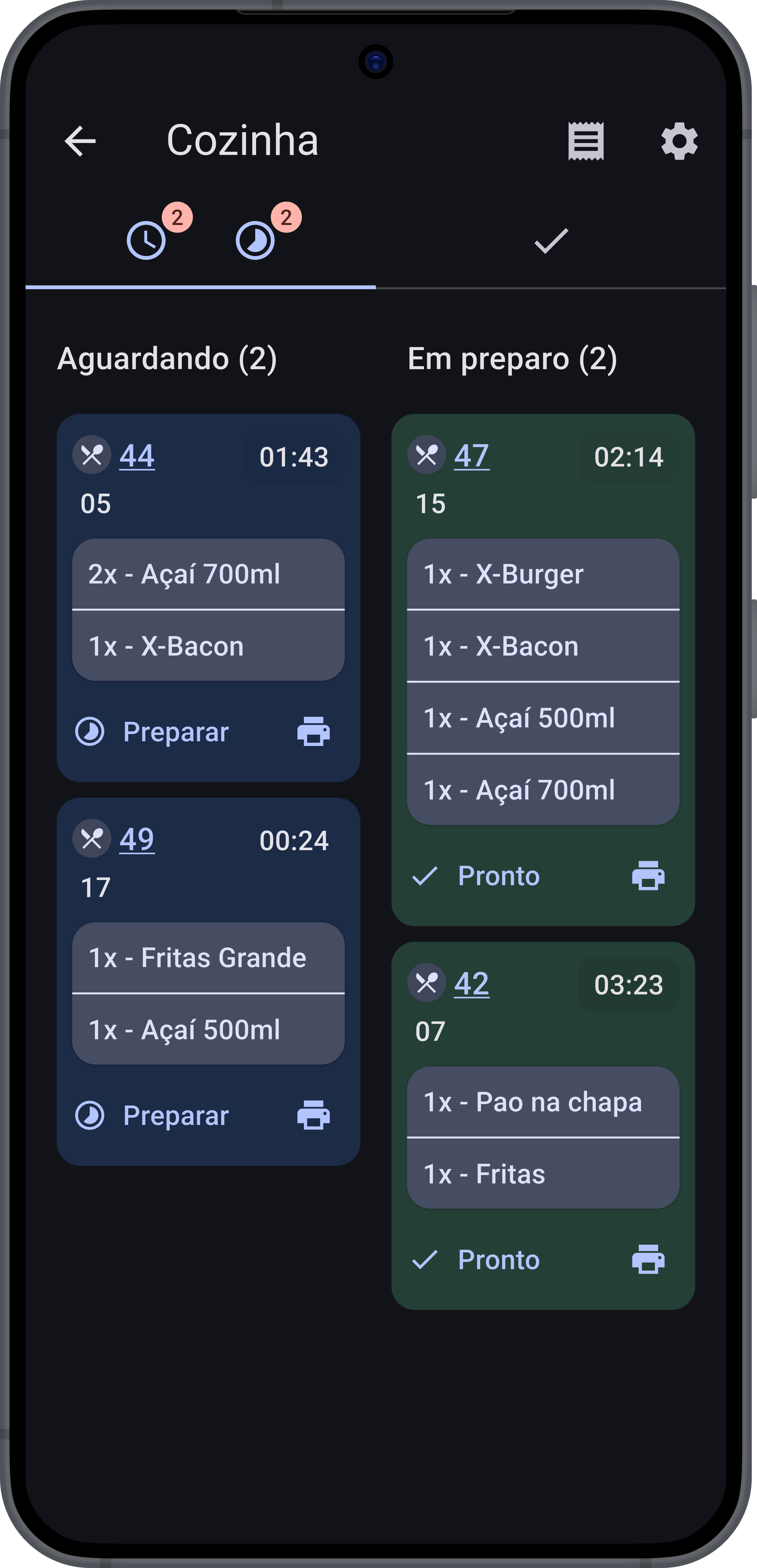 Fila de Preparo